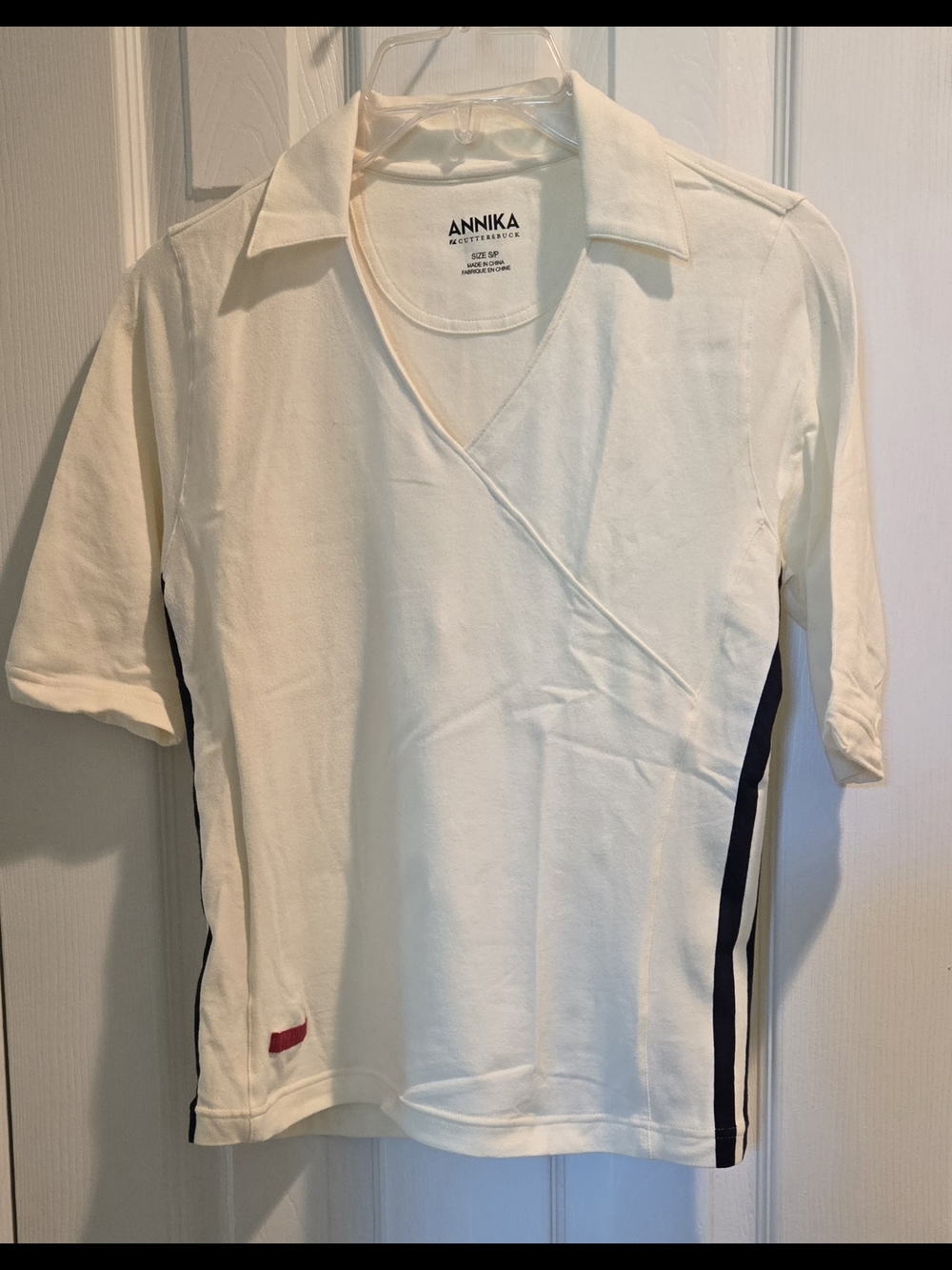 ANNIKA By Cutter & Buck Creamy White Golf Top
